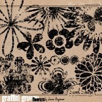 Graffiti Grunge Flowers $1.50