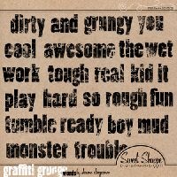 Graffiti Grunge Words $1.50