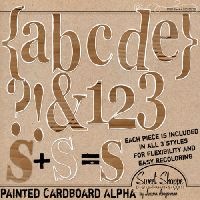 Painted Cardboard Alpha $1.50